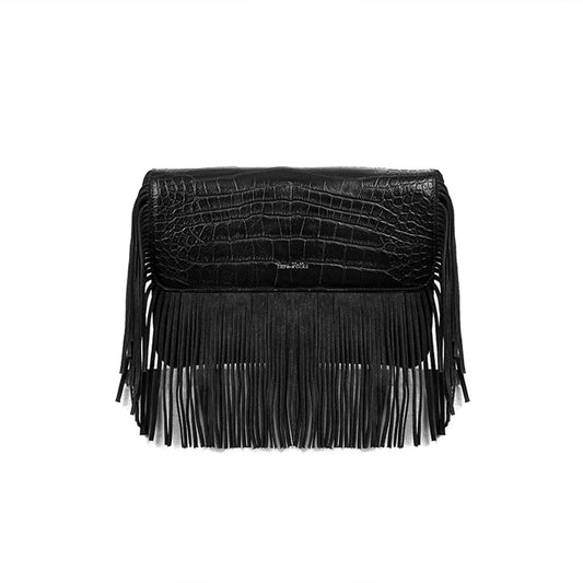 Bonnie Crossbody FauxCroc Black