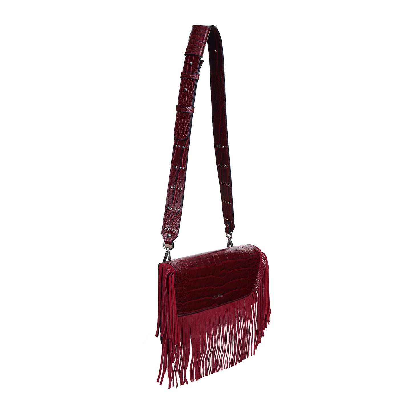 Bonnie Crossbody FauxCroc Ruby