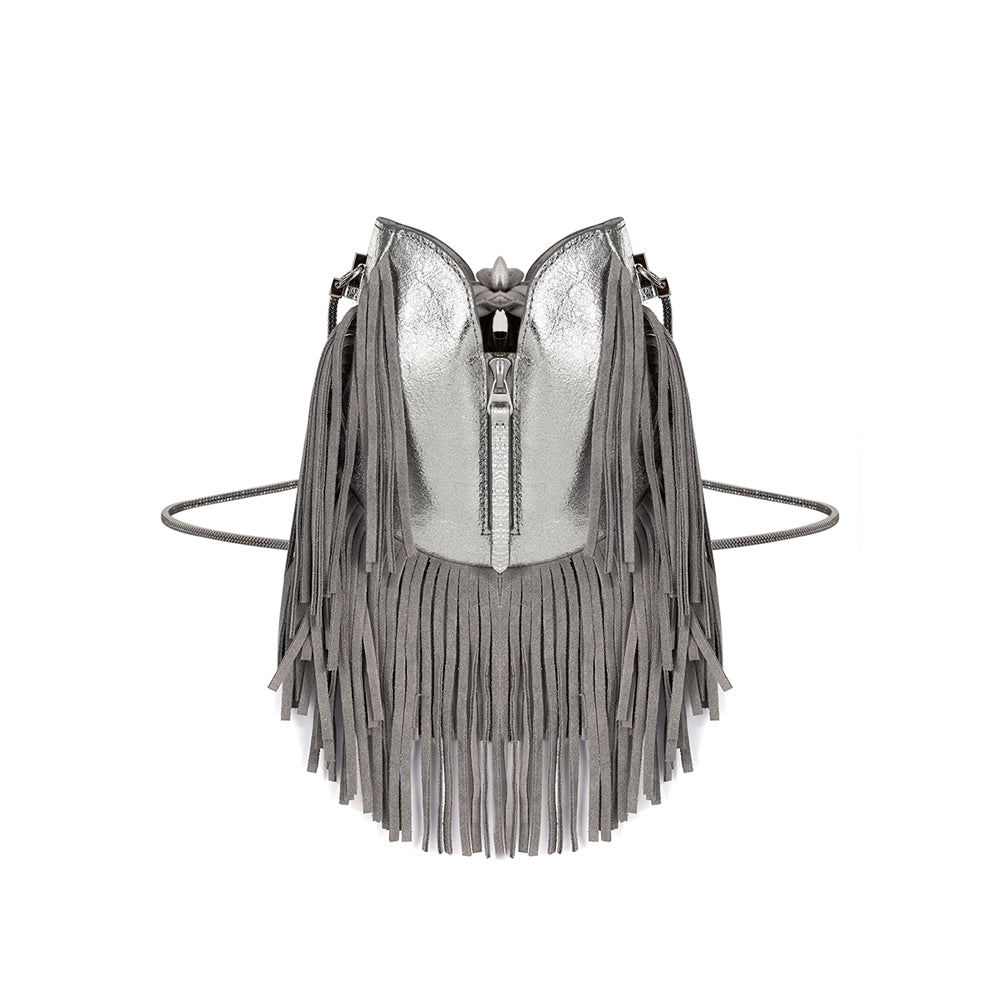Katy Metallic Silver Mini