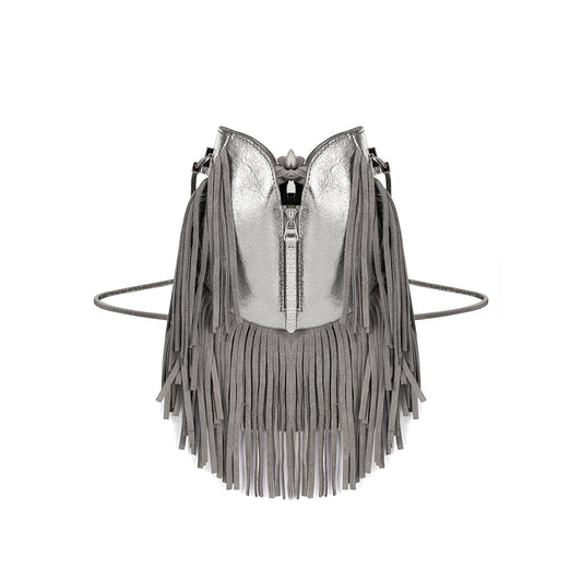 Katy Metallic Silver Mini