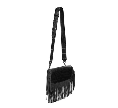 Bonnie Crossbody FauxCroc Black